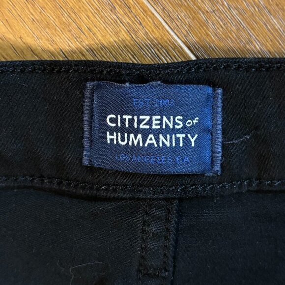 Citizens of Humanity Isola Slim Crop Jean in Plush Black, Size 25 - Picture 3 of 7